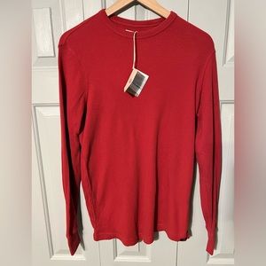 Faherty Brand Men’s size Small Red Long Sleeve Waffle Knit Tee NWT
